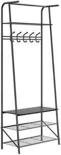 Metal‑Frame Entryway Hall Tree Storage Bench