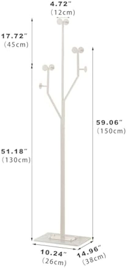 Metal Freestanding Tree‑Shaped Coat Rack Stand