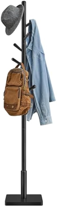 Solid‑Wood Freestanding Adjustable Coat Rack Stand