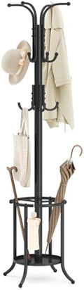 Metal Freestanding Coat Rack With Umbrella Holder