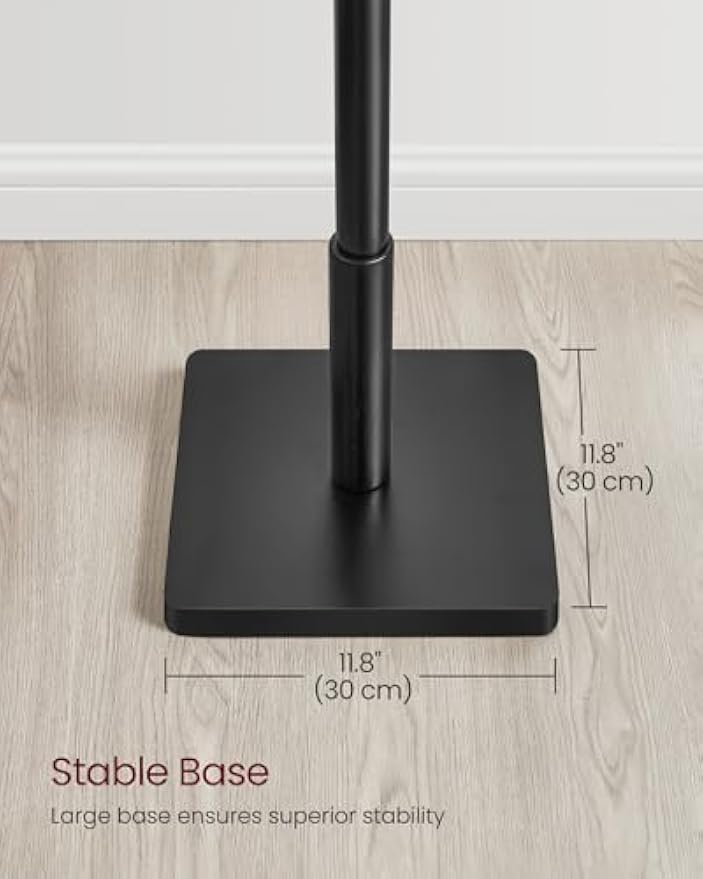 Solid‑Wood Freestanding Adjustable Coat Rack Stand