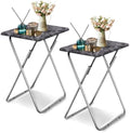 Portable MDF Folding TV Tray Table Set