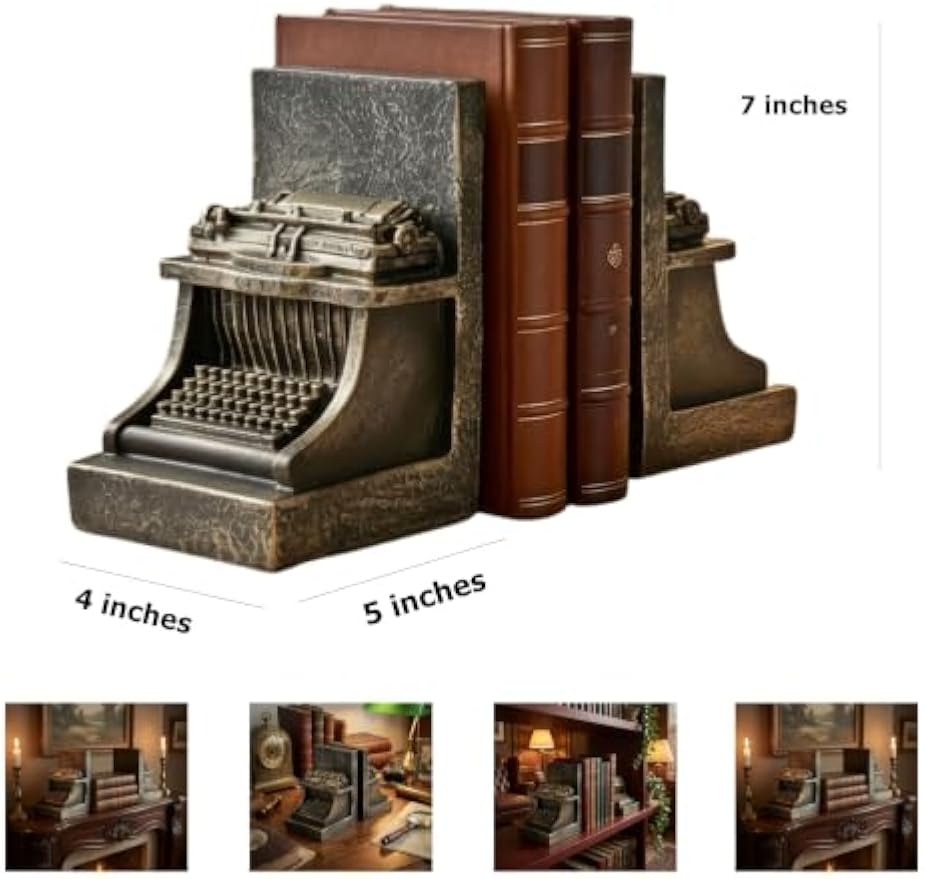Vintage Typewriter Decorative Industrial Bookends