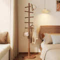 Freestanding Wooden Adjustable Coat Rack Stand