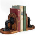 Industrial Rustic Wooden Decorative Bookends