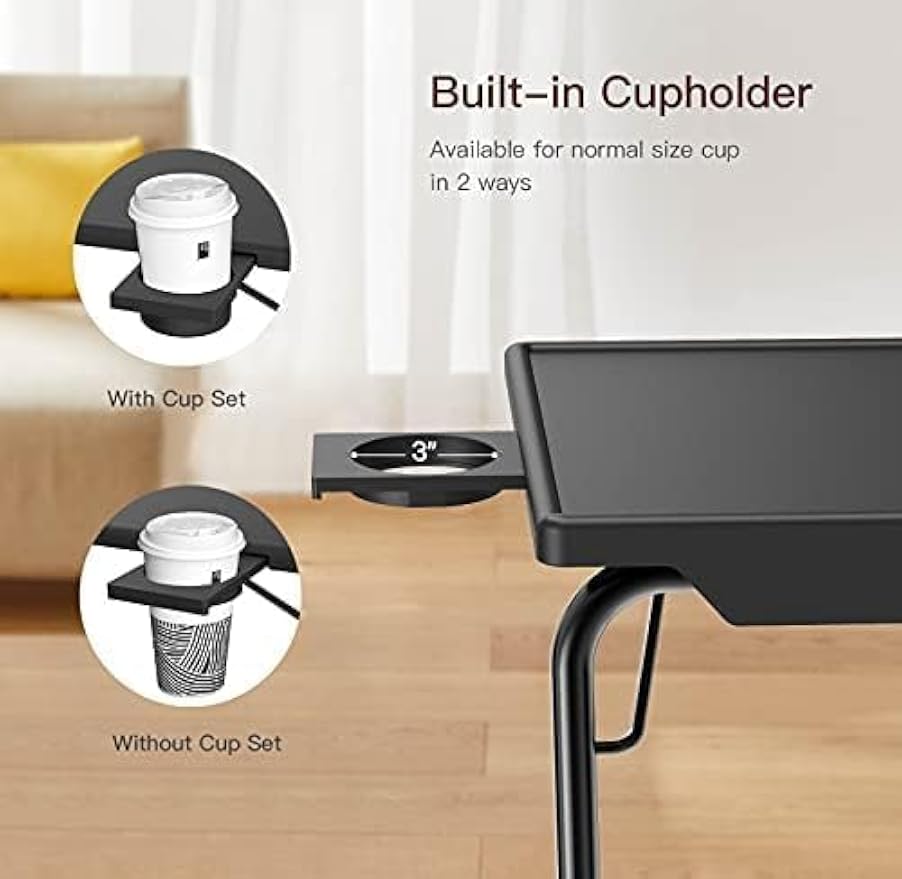Tilt‑Adjustable Foldable TV Tray Table Set