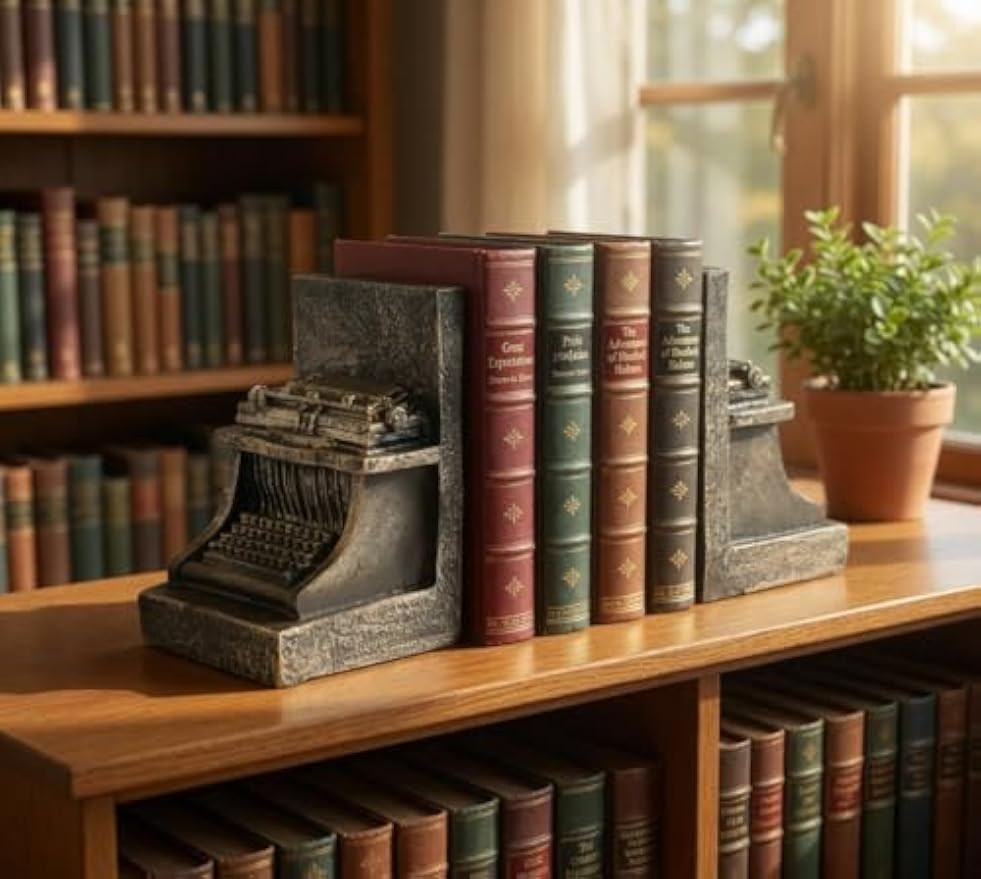Vintage Typewriter Decorative Industrial Bookends