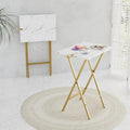 Foldable Portable Couch TV Tray Table Set