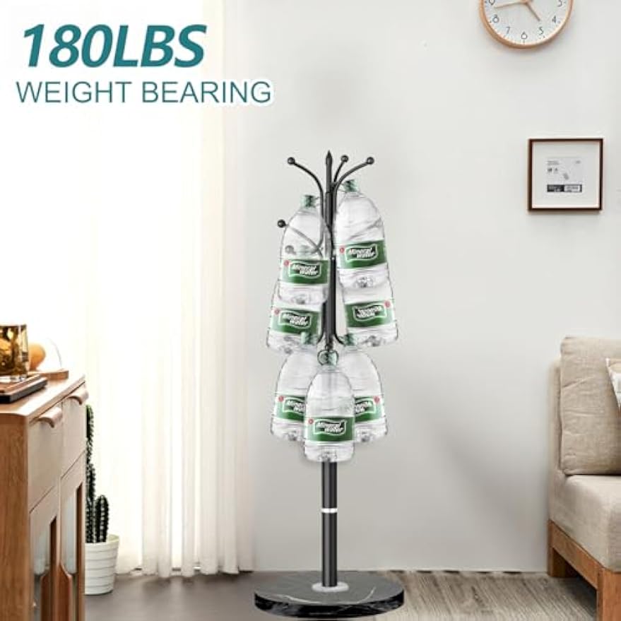 Marble‑Base Freestanding Modern Coat Rack Stand