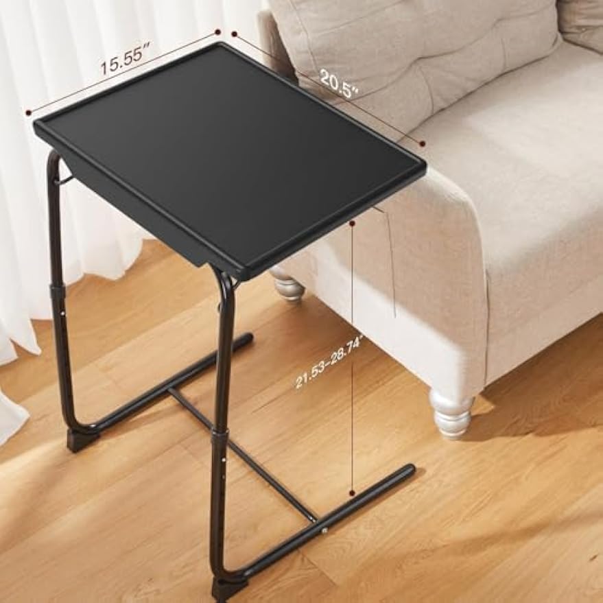 Tilt‑Adjustable Foldable TV Tray Table Set