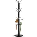 Metal Freestanding Marble‑Base Coat Rack Stand