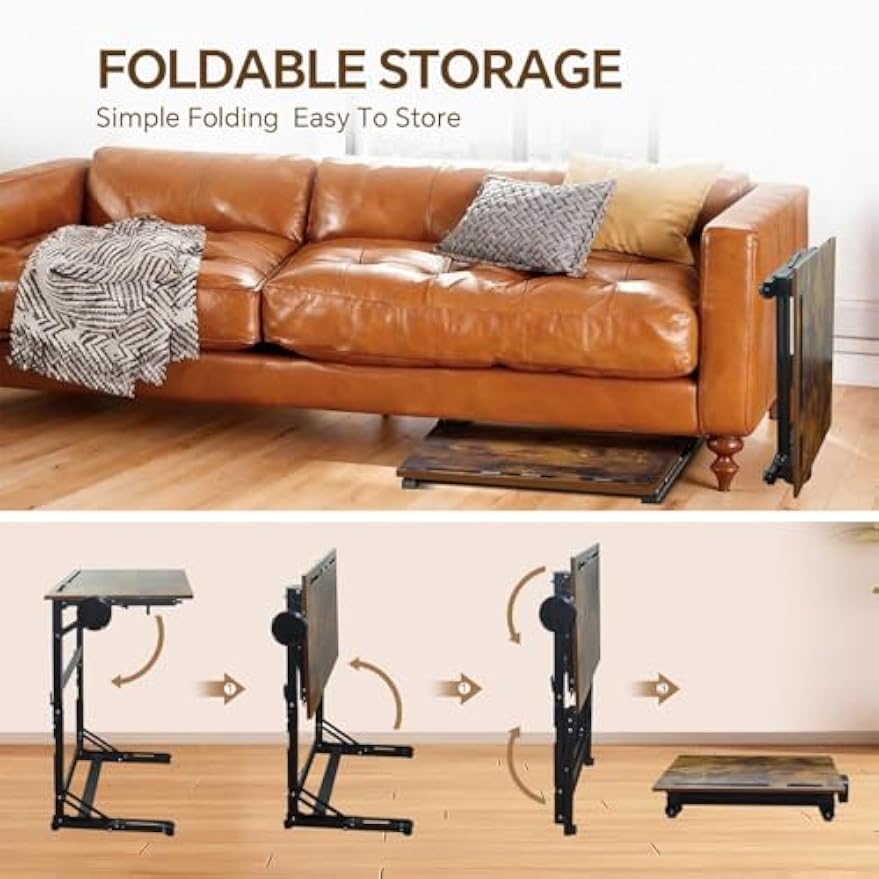 Foldable C‑Shaped Couch Laptop Tray Table