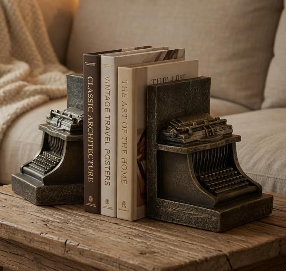 Vintage Typewriter Decorative Industrial Bookends