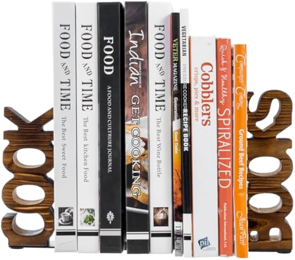 Farmhouse Wooden Kitchen Decorative Bookends