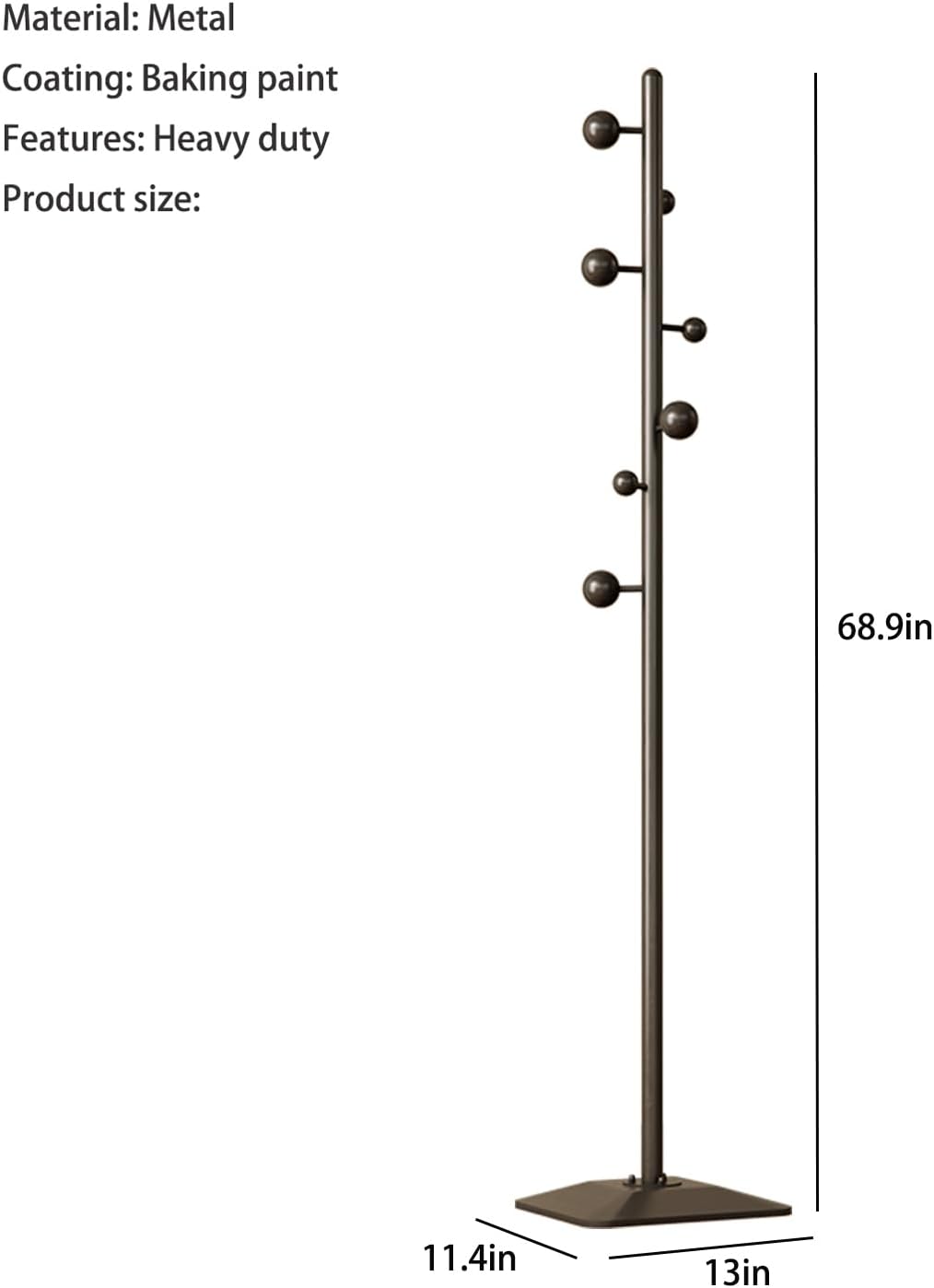 Metal‑Base Freestanding Home Coat Rack Stand