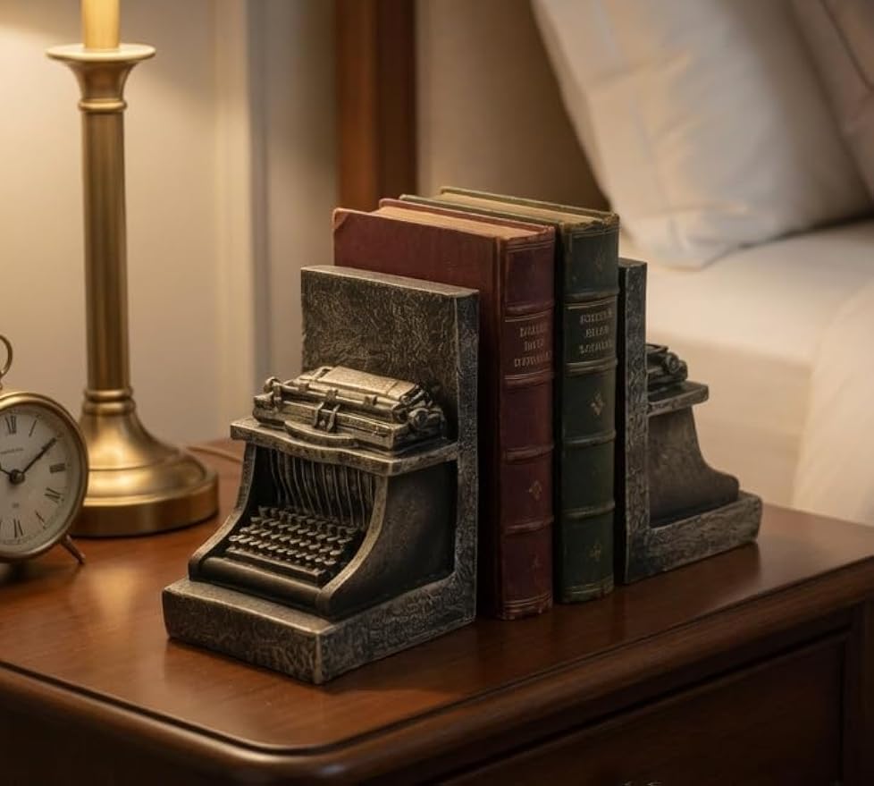 Vintage Typewriter Decorative Industrial Bookends