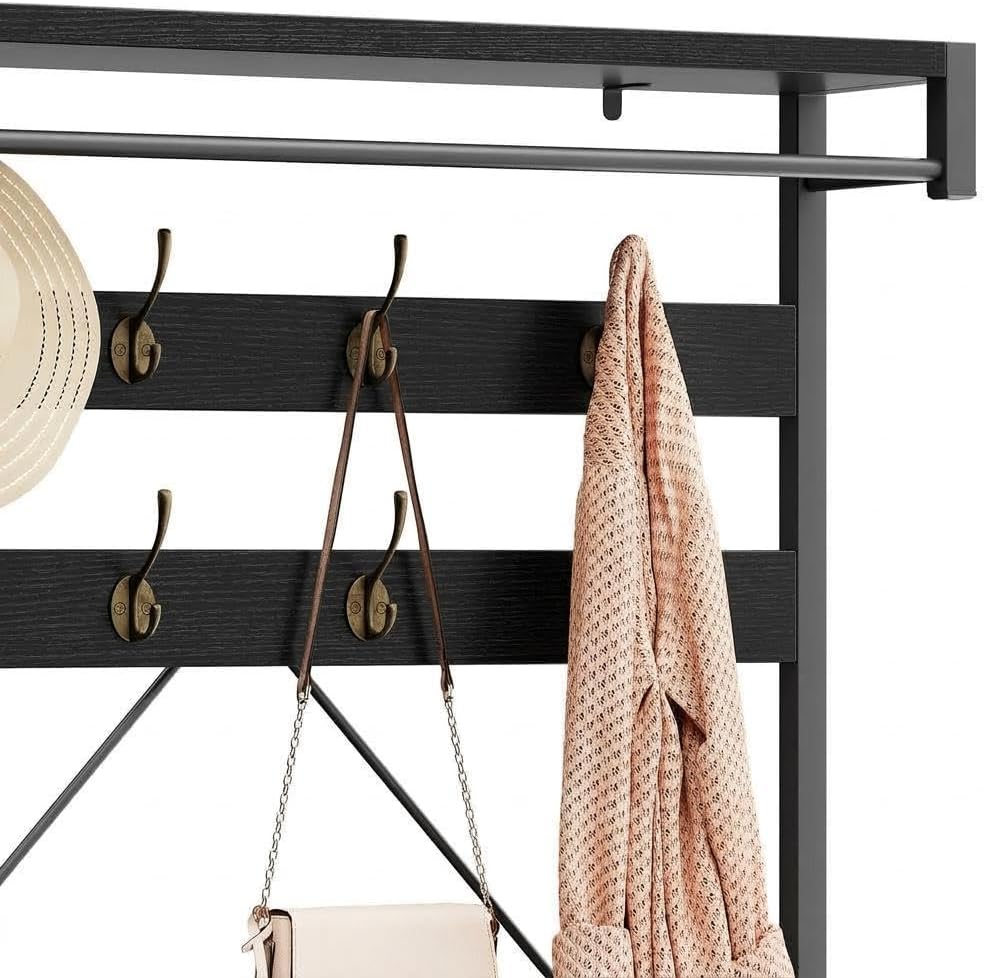 Multifunctional Entryway Hall Tree Storage Bench