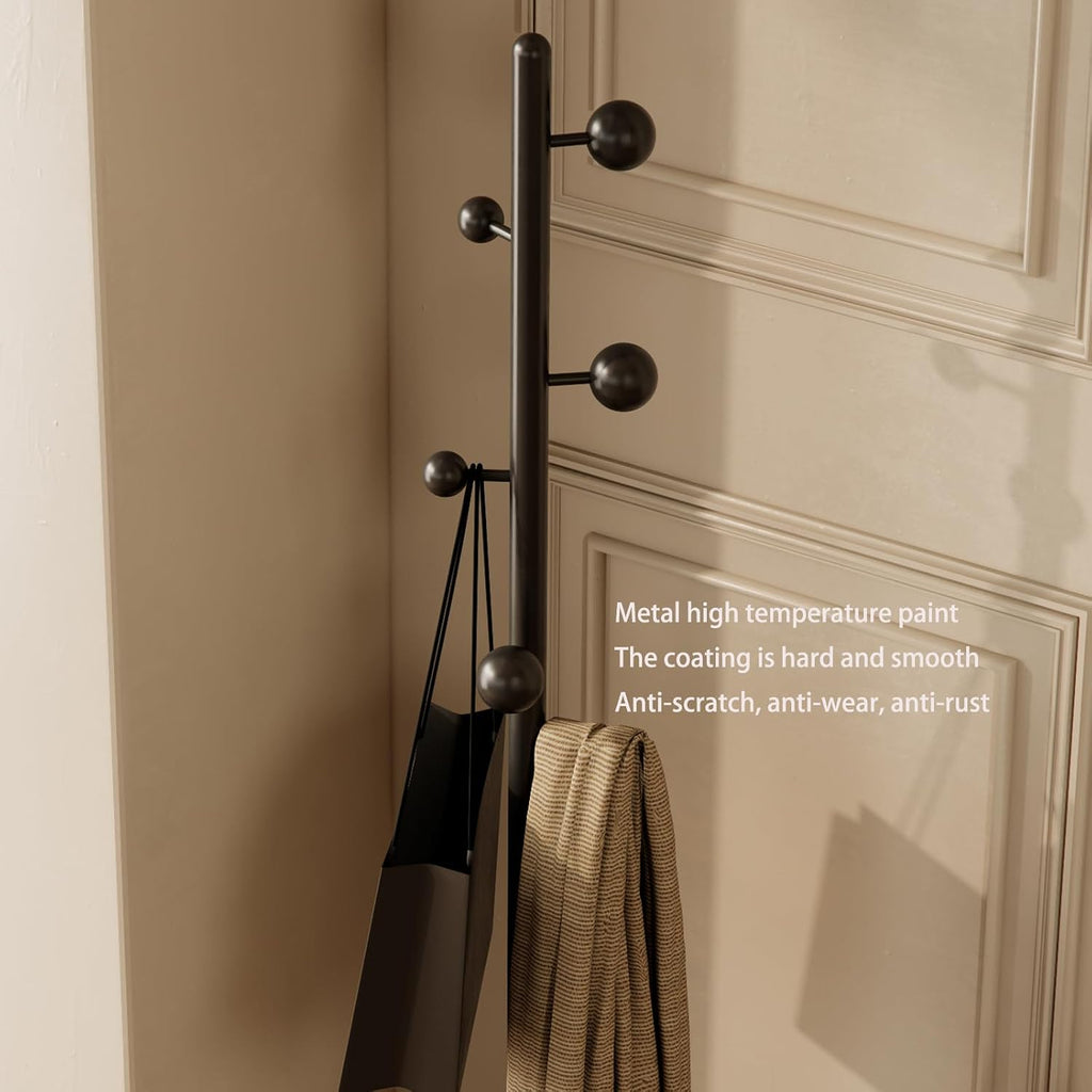 Metal‑Base Freestanding Home Coat Rack Stand