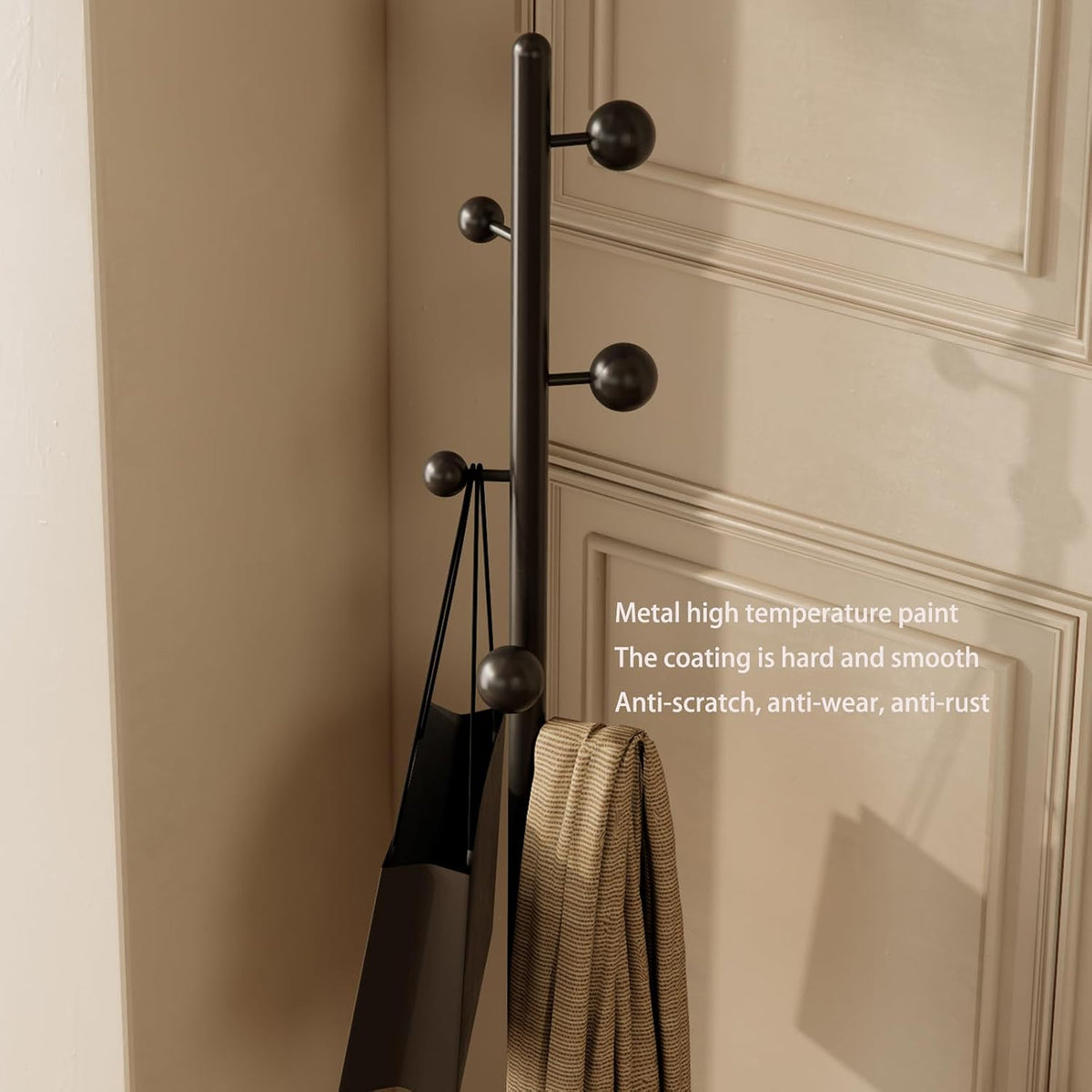 Metal‑Base Freestanding Home Coat Rack Stand