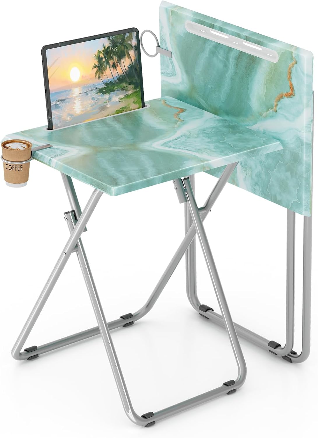 Portable Folding MDF TV Tray Table Set