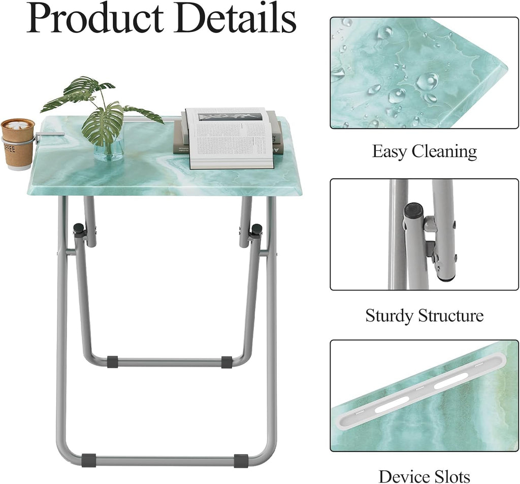 Portable Folding MDF TV Tray Table Set