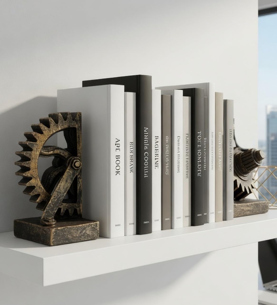 Vintage Industrial Decorative Bookend Statues