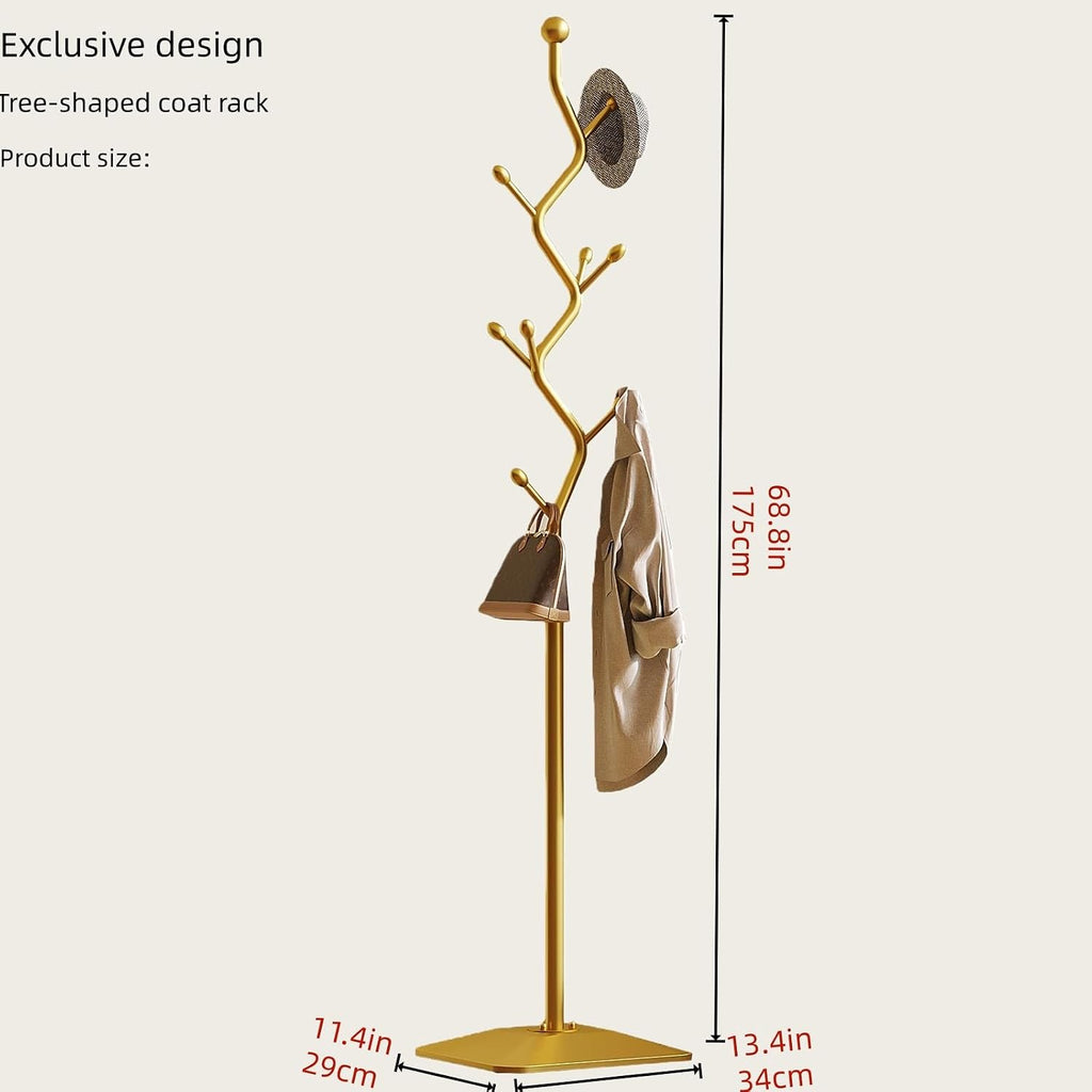 Freestanding Metal Entryway Coat Rack Stand