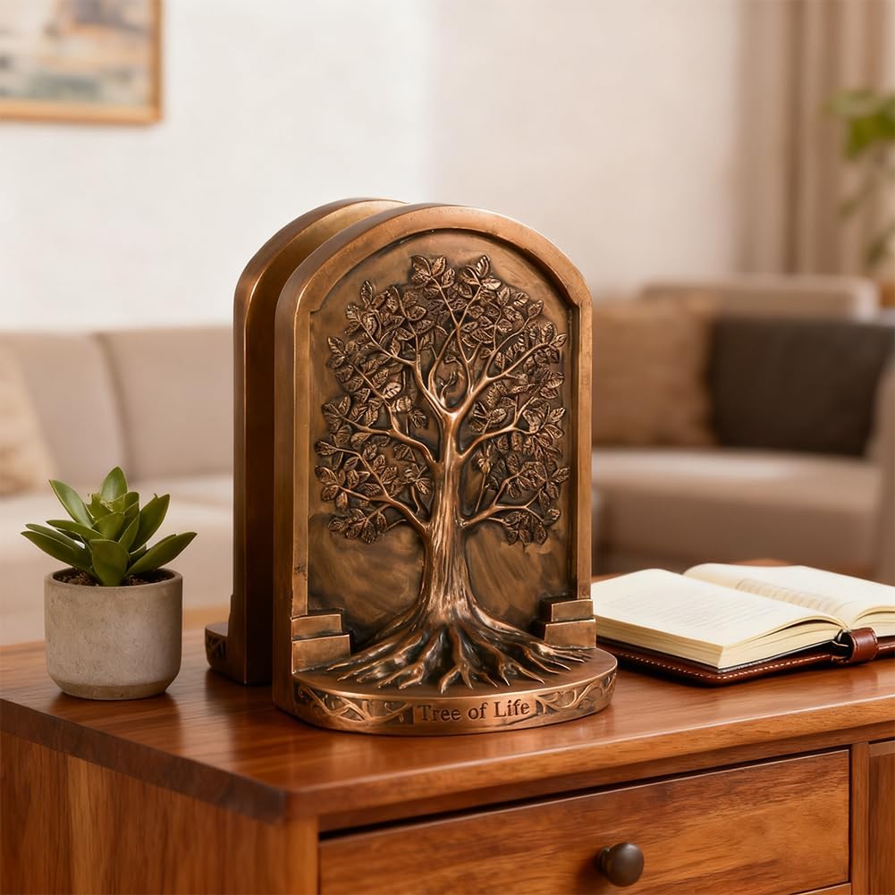 Vintage Resin Decorative Heavy‑Duty Bookends