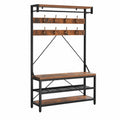 Industrial Entryway Hall Tree Storage Bench