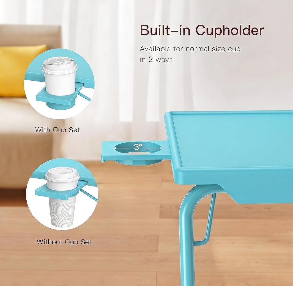 Tilt‑Adjustable Foldable Couch TV Tray Table