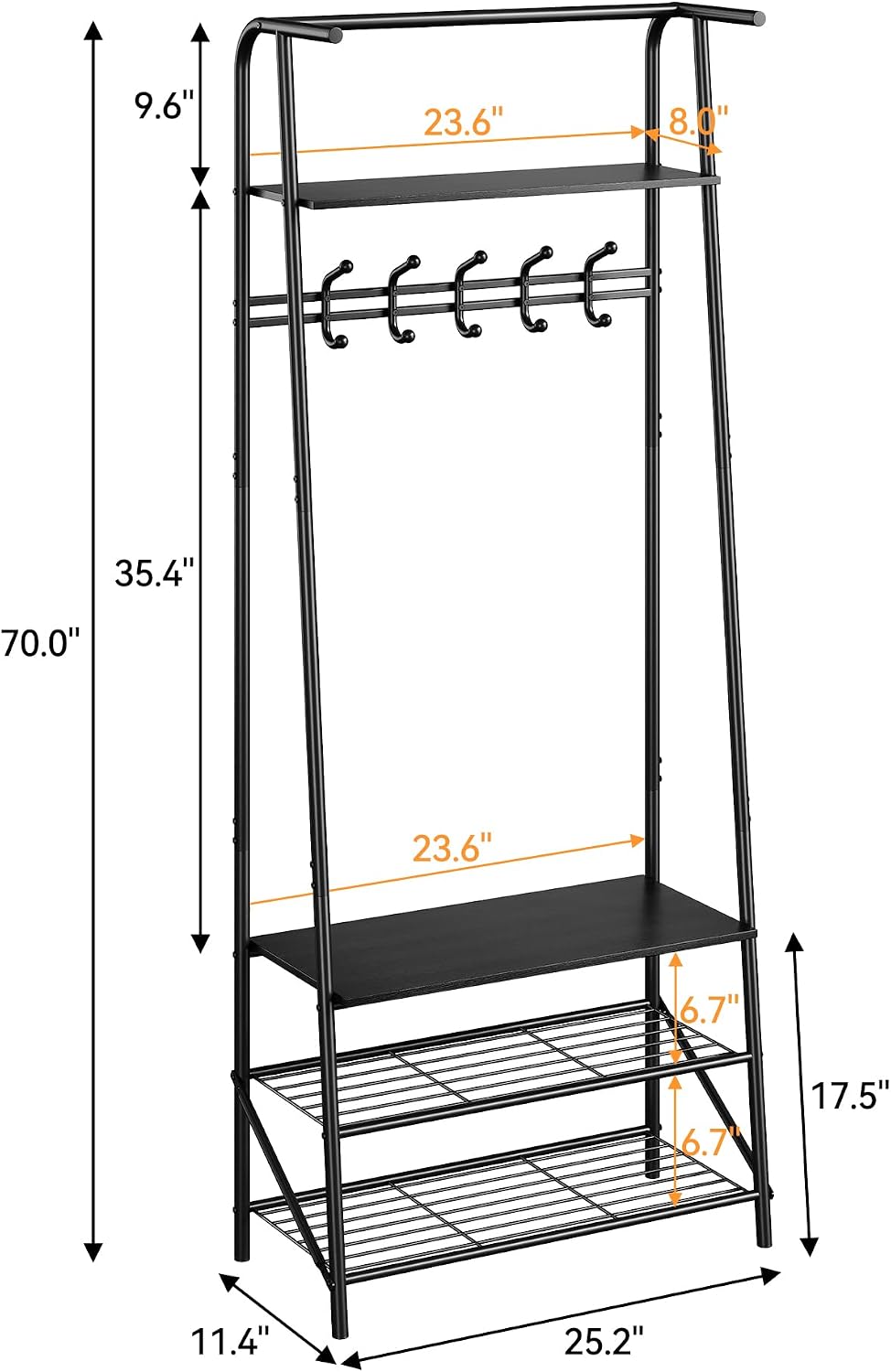 Entryway Hall Tree Coat Shoe Storage Bench