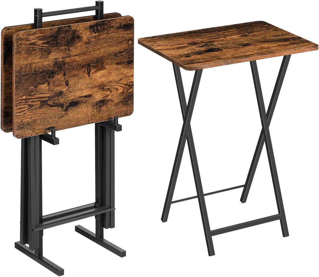 Foldable TV Tray Table Four‑Piece Set
