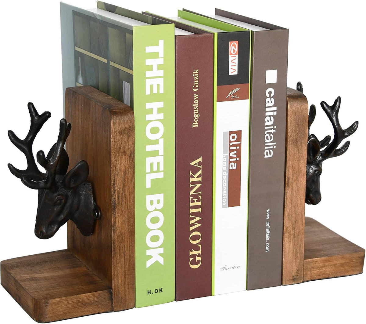 Vintage Cast‑Iron Decorative Deer Bookends