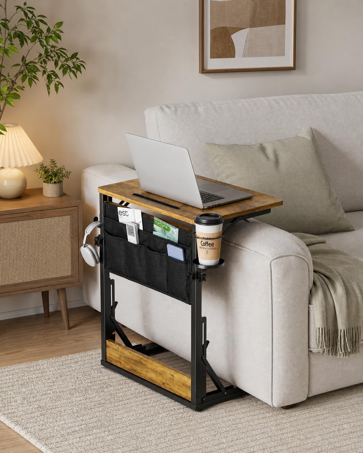 Adjustable Foldable Couch TV Tray Dinner Table