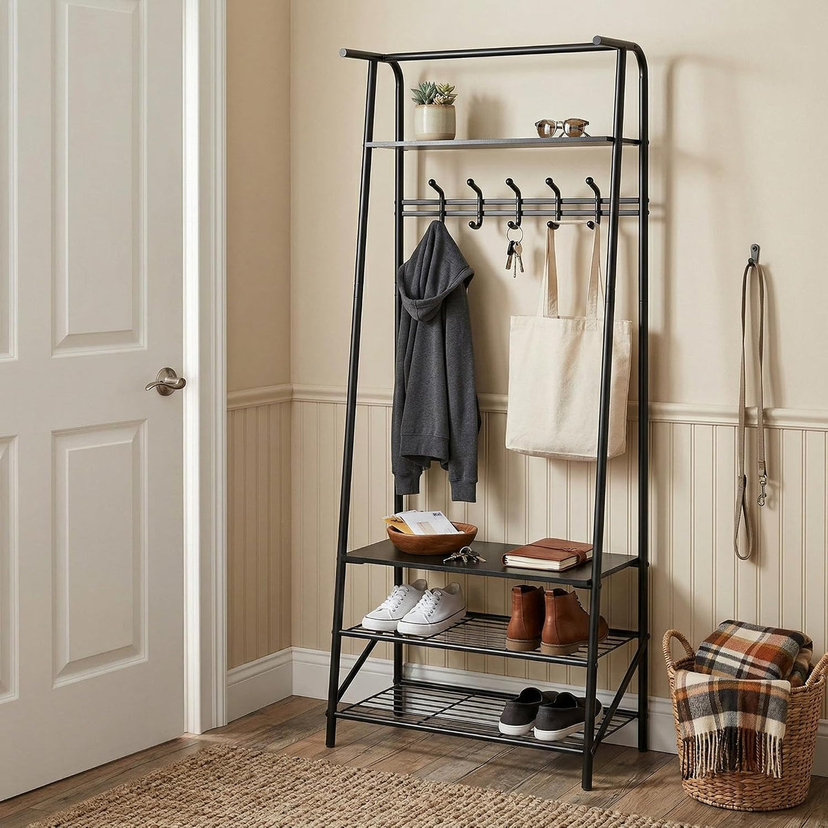 Entryway Hall Tree Coat Shoe Storage Bench