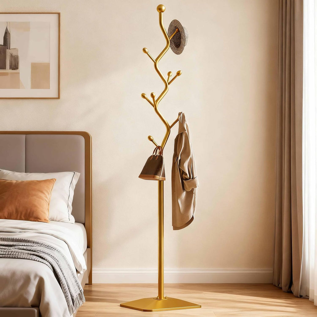 Freestanding Metal Entryway Coat Rack Stand
