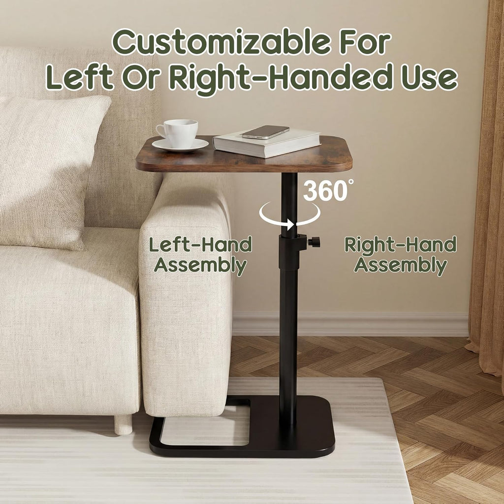 Heavy‑Duty Adjustable Couch TV Tray Table