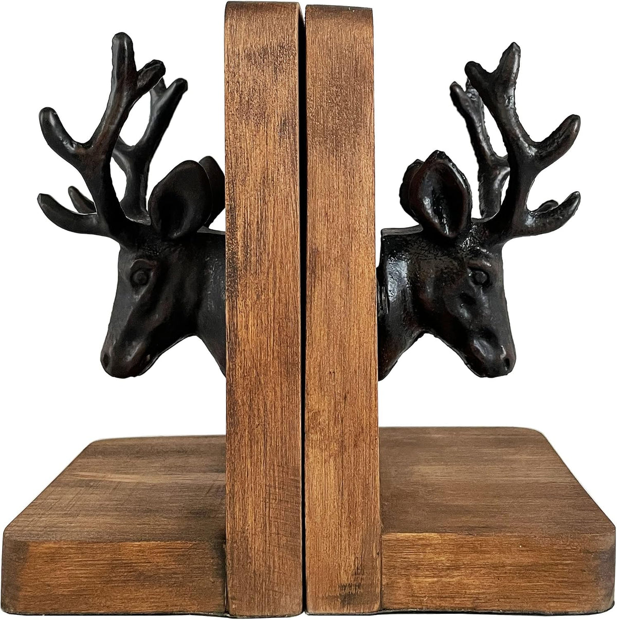 Vintage Cast‑Iron Decorative Deer Bookends